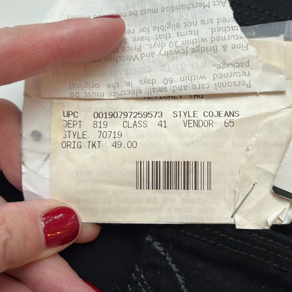 Style & Co Black Cotton Jeans NWT - Picture 8 of 8